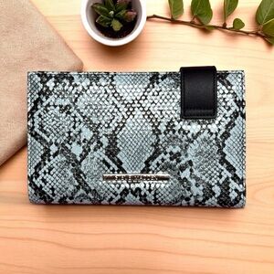 Steve Madden Blue and Black Snake Print Wallet